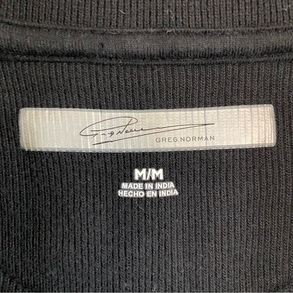 Greg Norman 1/4 Zip Pullover Sweater Long Sleeve Black Size Medium - Picture 5 of 10